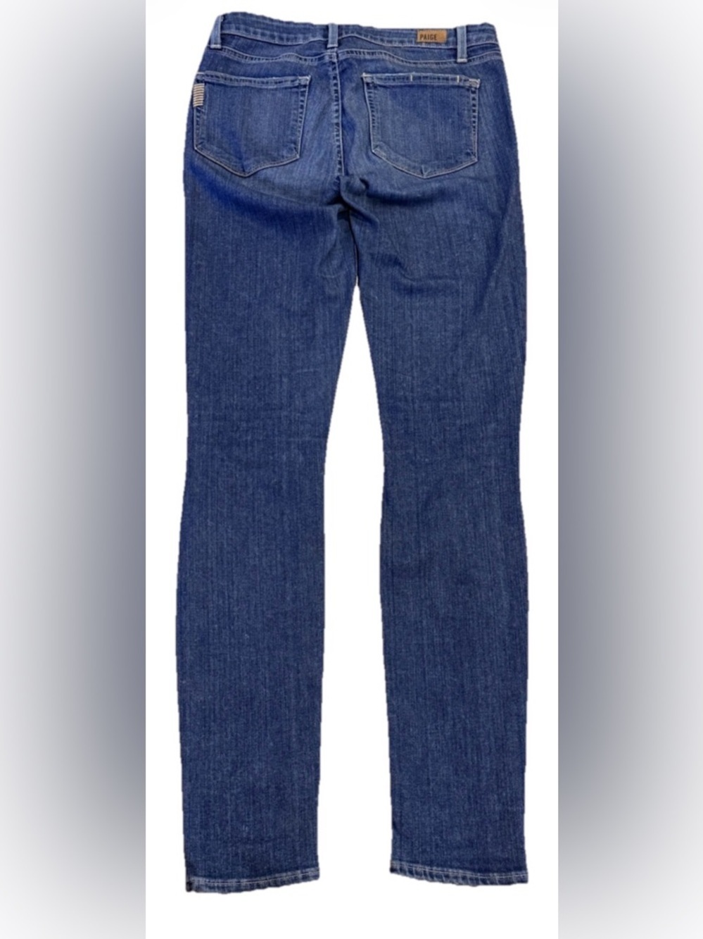 Paige Verdugo Ultra Skinny Low Rise Distressed Knee Rip Medium Wash Jeans 28 - Picture 2 of 9